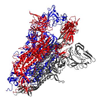 Structure preview of Gromacs 60 ns MD of SARS-CoV-2 spike trimer, All Atom model (60 ns)