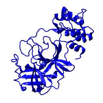 Structure preview of Folding@home molecular dynamics simulations of Diamond Light Source / XChem X-ray structures of small molecule inhibitors of the SARS-CoV-2 main protease from the COVID Moonshot; project 13433, run 129