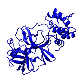 Structure preview of Folding@home molecular dynamics simulations of Diamond Light Source / XChem X-ray structures of small molecule inhibitors of the SARS-CoV-2 main protease from the COVID Moonshot; project 13433, run 273