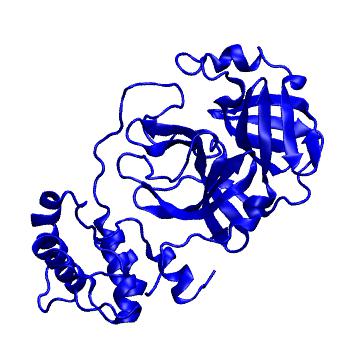 Structure preview of Folding@home molecular dynamics simulations of Diamond Light Source / XChem X-ray structures of small molecule inhibitors of the SARS-CoV-2 main protease from the COVID Moonshot; project 13433, run 284