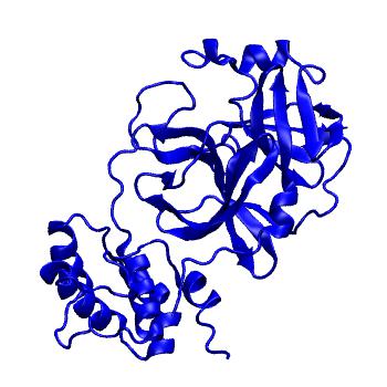 Structure preview of Folding@home molecular dynamics simulations of Diamond Light Source / XChem X-ray structures of small molecule inhibitors of the SARS-CoV-2 main protease from the COVID Moonshot; project 13433, run 89
