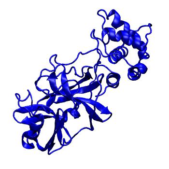Structure preview of Folding@home molecular dynamics simulations of Diamond Light Source / XChem X-ray structures of small molecule inhibitors of the SARS-CoV-2 main protease from the COVID Moonshot; project 13432, run 10