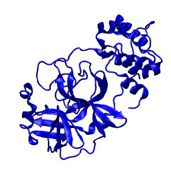 Structure preview of Folding@home molecular dynamics simulations of Diamond Light Source / XChem X-ray structures of small molecule inhibitors of the SARS-CoV-2 main protease from the COVID Moonshot; project 13432, run 227