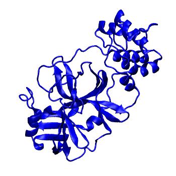 Structure preview of Folding@home molecular dynamics simulations of Diamond Light Source / XChem X-ray structures of small molecule inhibitors of the SARS-CoV-2 main protease from the COVID Moonshot; project 13432, run 22