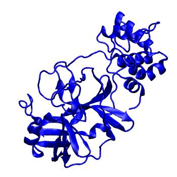 Structure preview of Folding@home molecular dynamics simulations of Diamond Light Source / XChem X-ray structures of small molecule inhibitors of the SARS-CoV-2 main protease from the COVID Moonshot; project 13432, run 321