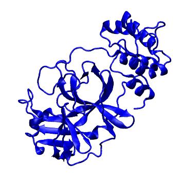 Structure preview of Folding@home molecular dynamics simulations of Diamond Light Source / XChem X-ray structures of small molecule inhibitors of the SARS-CoV-2 main protease from the COVID Moonshot; project 13432, run 328