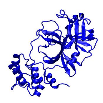 Structure preview of Folding@home molecular dynamics simulations of Diamond Light Source / XChem X-ray structures of small molecule inhibitors of the SARS-CoV-2 main protease from the COVID Moonshot; project 13432, run 334