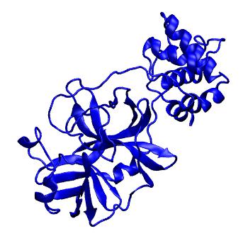 Structure preview of Folding@home molecular dynamics simulations of Diamond Light Source / XChem X-ray structures of small molecule inhibitors of the SARS-CoV-2 main protease from the COVID Moonshot; project 13432, run 349