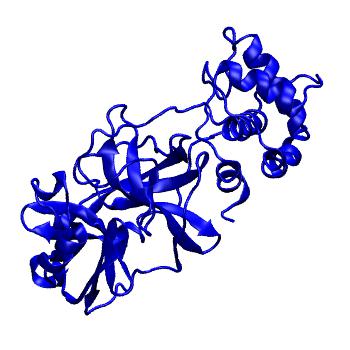 Structure preview of Folding@home molecular dynamics simulations of Diamond Light Source / XChem X-ray structures of small molecule inhibitors of the SARS-CoV-2 main protease from the COVID Moonshot; project 13432, run 54