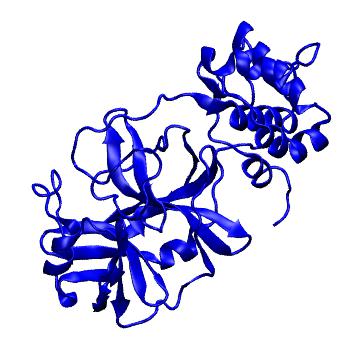 Structure preview of Folding@home molecular dynamics simulations of Diamond Light Source / XChem X-ray structures of small molecule inhibitors of the SARS-CoV-2 main protease from the COVID Moonshot; project 13432, run 57
