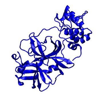 Structure preview of Folding@home molecular dynamics simulations of Diamond Light Source / XChem X-ray structures of small molecule inhibitors of the SARS-CoV-2 main protease from the COVID Moonshot; project 13432, run 76