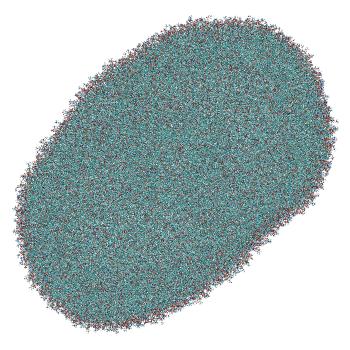 Structure preview of LNP-endosome siRNA translocation: umbrella sampling with constant-pH MD, window 4.2