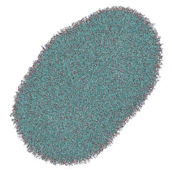Structure preview of LNP-endosome siRNA translocation: umbrella sampling with constant-pH MD, window 5.7