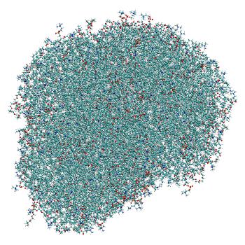 Structure preview of Empty LNP (no siRNA) constant pH MD at pH 14