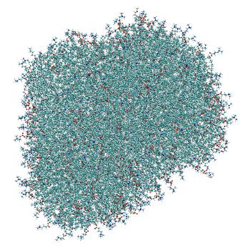 Structure preview of Empty LNP (no siRNA) constant pH MD at pH 5