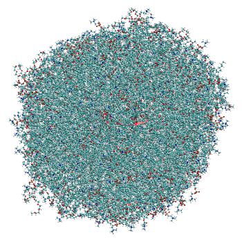 Structure preview of Constant pH MD of small HER2-siRNA LNP at pH 12 (processed, without solvent)