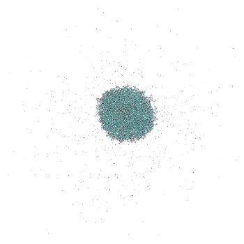Structure preview of Constant pH MD of small HER2-siRNA LNP at pH 10 (with solvent)