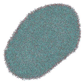 Structure preview of Umbrella sampling window 4.4 of siRNA translocation through the LNP-endosome stalk